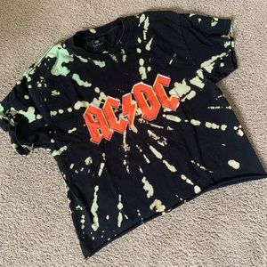 AC/DC Back in Black Cropped Tshirt